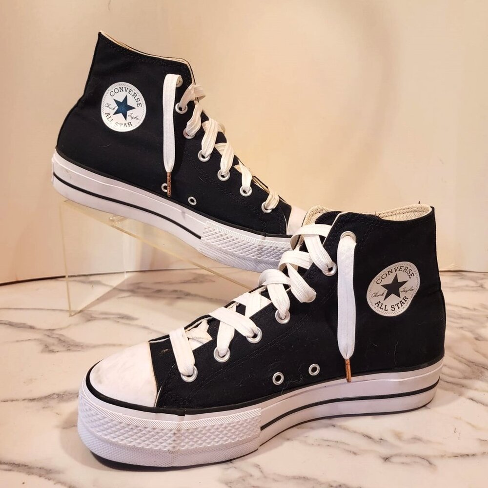 Converse Women's Chuck Taylor All Star Lift Platform Black Hi Top Sneakers Sz 10